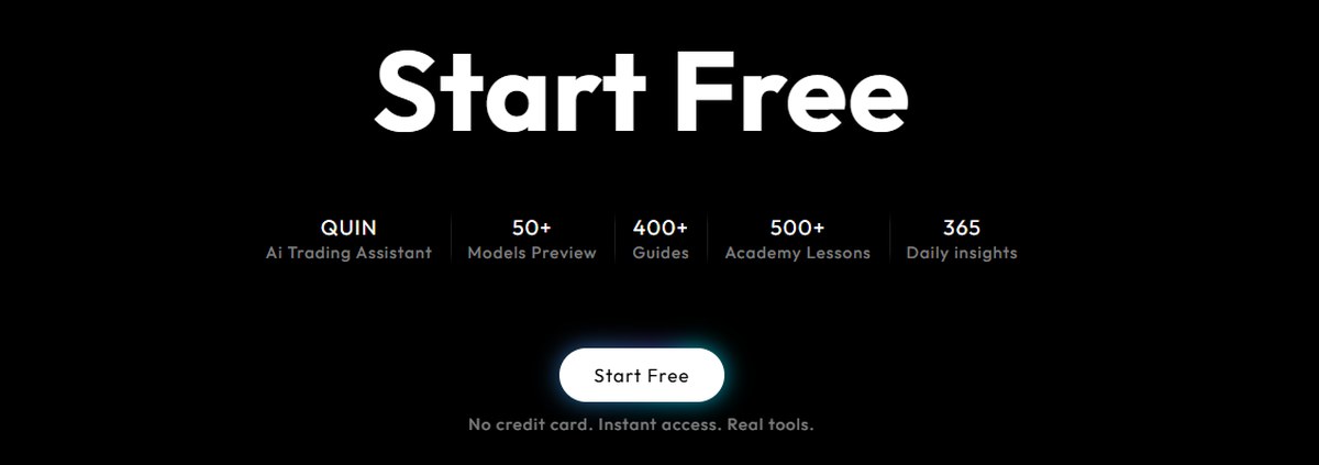 The free MenthorQ plan: no credit card, QUIN, 50+ models preview and the academy